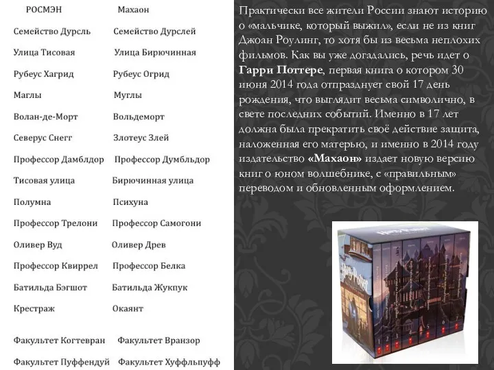 Практически все жители России знают историю о «мальчике, который выжил»,