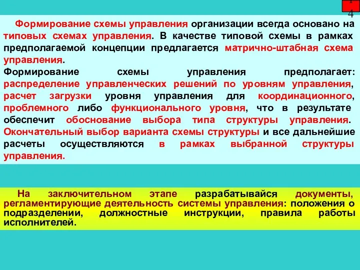 Формирование схемы управления организации всегда основано на типовых схемах управления.