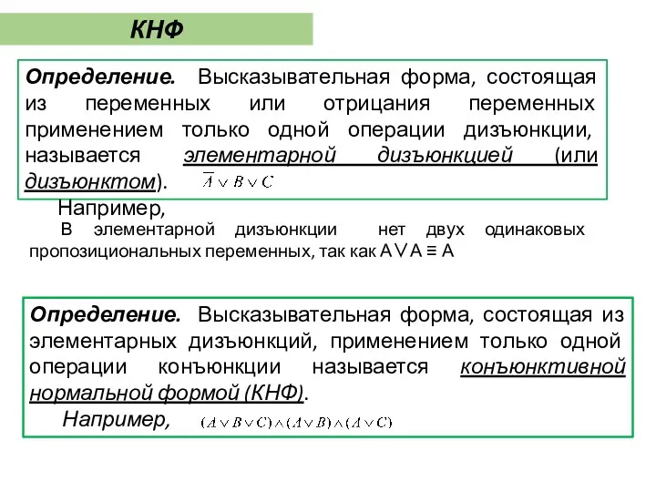 В элементарной дизъюнкции нет двух одинаковых пропозициональных переменных, так как