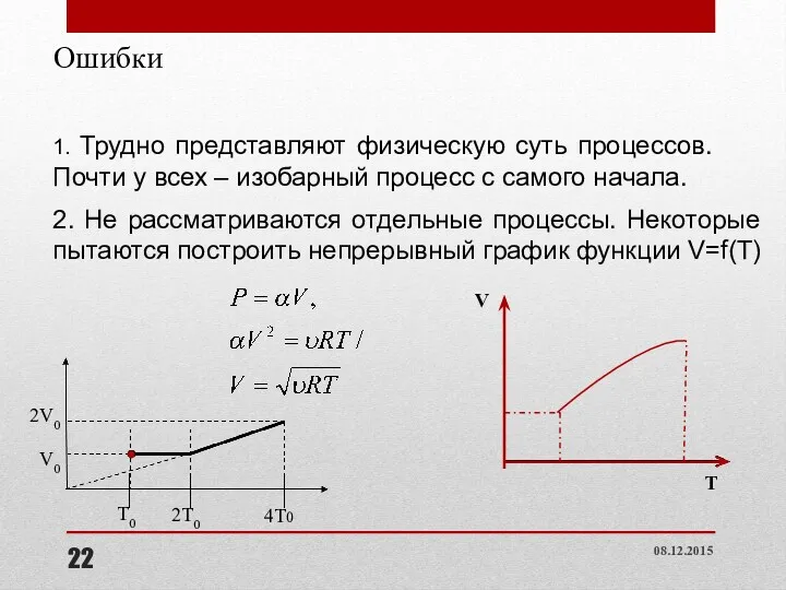 Ошибки 2. Не рассматриваются отдельные процессы. Некоторые пытаются построить непрерывный