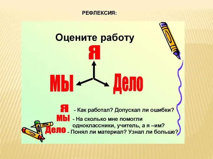 РЕФЛЕКСИЯ: