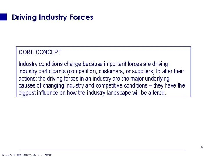 Driving Industry Forces