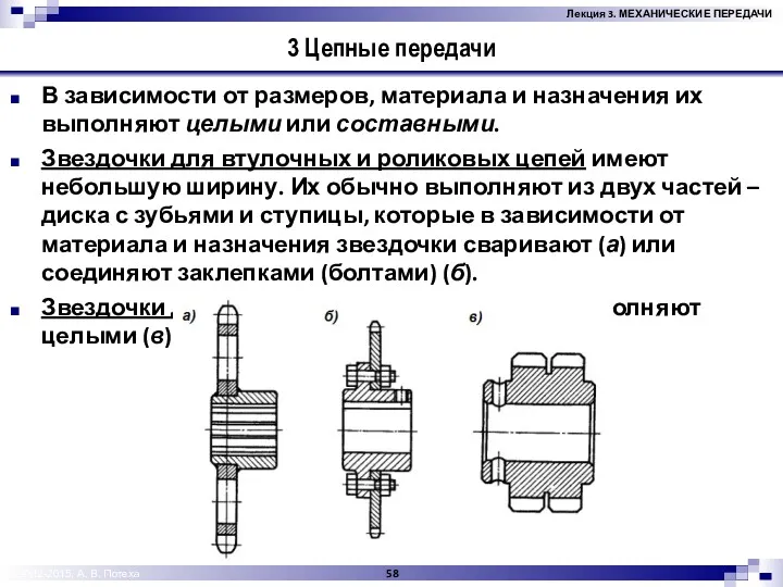 © 2012-2015, А. В. Потеха 3 Цепные передачи В зависимости