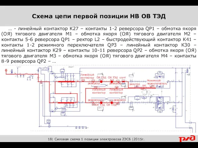 18| Силовая схема 1 позиции электровоза 2ЭС6 |2015г. … -