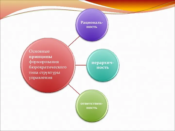 Основные принципы формирования бюрократического типа структуры управления