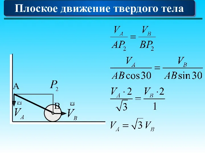 Плоское движение твердого тела А В