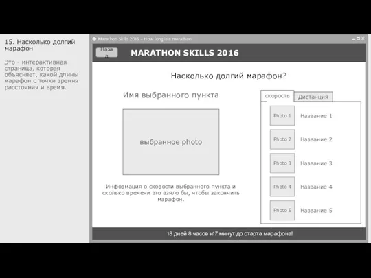 MARATHON SKILLS 2016 18 дней 8 часов и17 минут до