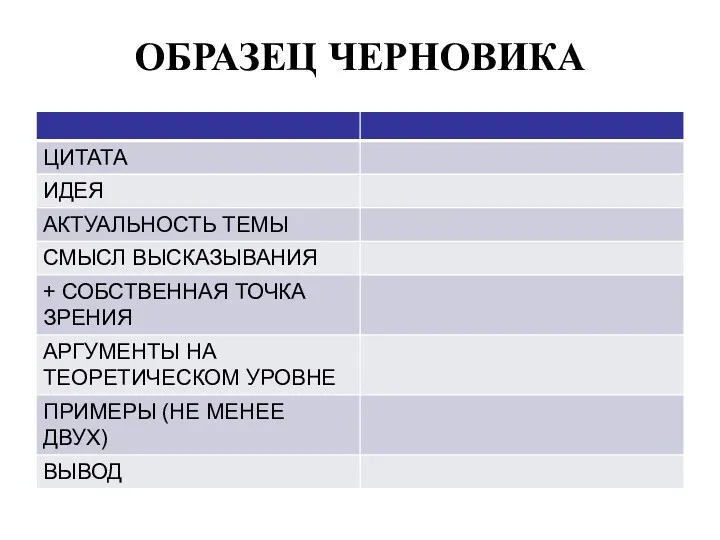 ОБРАЗЕЦ ЧЕРНОВИКА