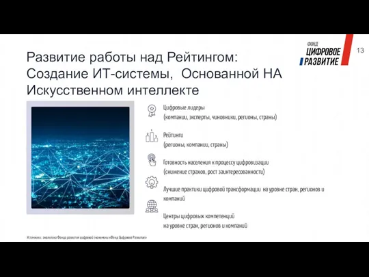 Развитие работы над Рейтингом: Создание ИТ-системы, Основанной НА Искусственном интеллекте