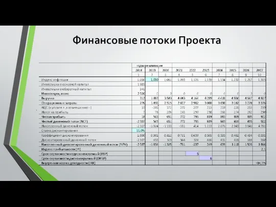 Финансовые потоки Проекта .