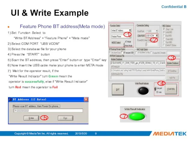 2013/5/20 Copyright © MediaTek Inc. All rights reserved. UI & Write Example Feature