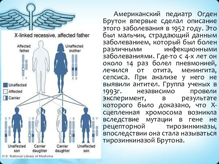 Американский педиатр Огден Брутон впервые сделал описание этого заболевания в