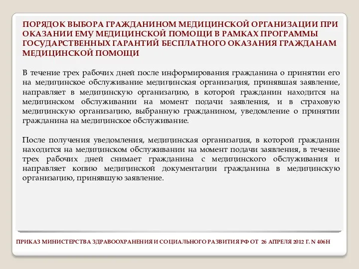 ПРИКАЗ МИНИСТЕРСТВА ЗДРАВООХРАНЕНИЯ И СОЦИАЛЬНОГО РАЗВИТИЯ РФ ОТ 26 АПРЕЛЯ