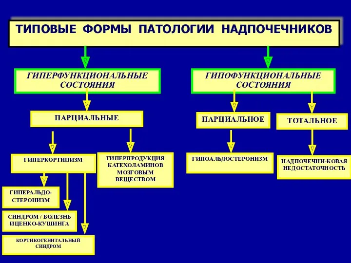 ТИПОВЫЕ ФОРМЫ ПАТОЛОГИИ НАДПОЧЕЧНИКОВ