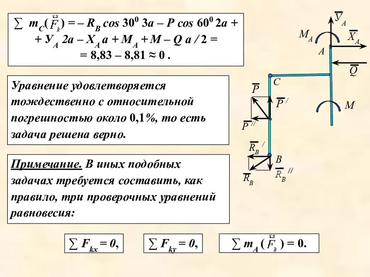 Уравнение удовлетворяется тождественно с относительной погрешностью около 0,1%, то есть