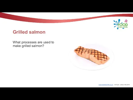 Grilled salmon What processes are used to make grilled salmon?