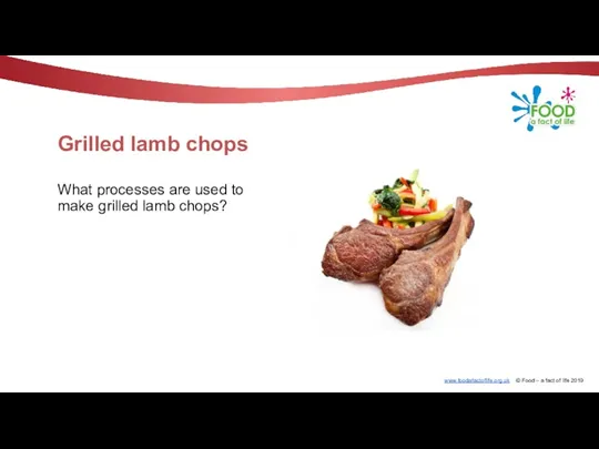 Grilled lamb chops What processes are used to make grilled lamb chops?