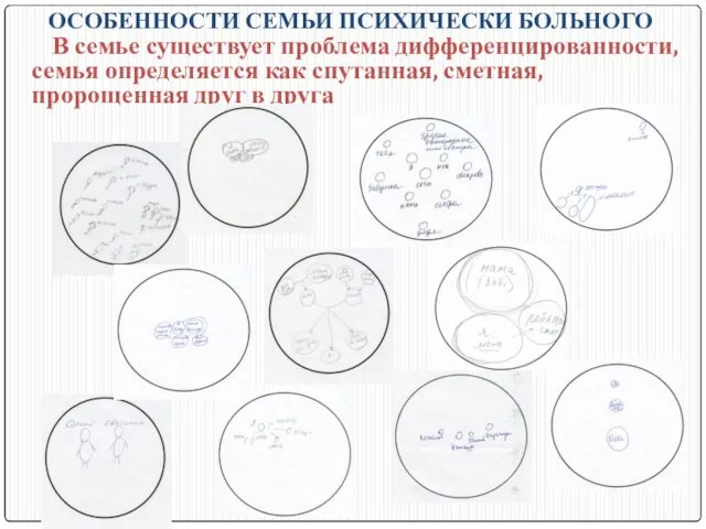 ОСОБЕННОСТИ СЕМЬИ ПСИХИЧЕСКИ БОЛЬНОГО В семье существует проблема дифференцированности, семья