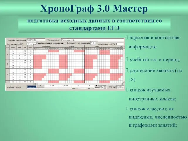 ХроноГраф 3.0 Мастер подготовка исходных данных в соответствии со стандартами