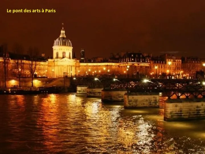Le pont des arts à Paris