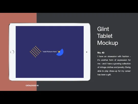 Glint Tablet Mockup CATALOGUE 40 No. 40 I have an