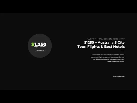 $1250 – Australia 3 City Tour. Flights & Best Hotels
