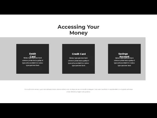 Accessing Your Money .Enim ad minim veniam, quis nostrud exercitation