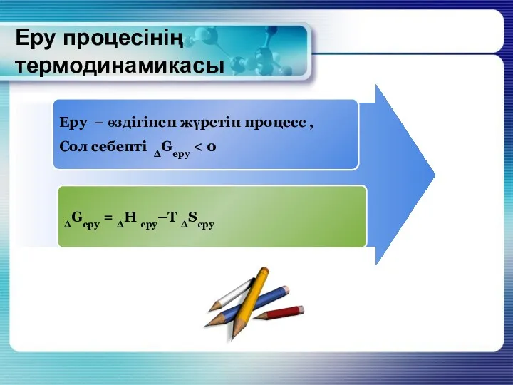 Еру процесінің термодинамикасы