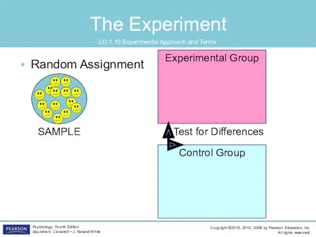 Random Assignment The Experiment LO 1.10 Experimental Approach and Terms SAMPLE Control Group