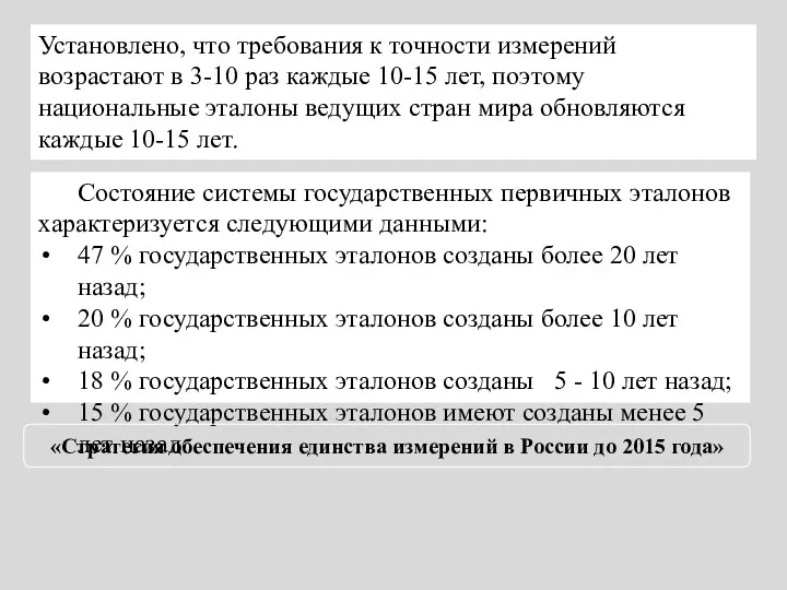 Установлено, что требования к точности измерений возрастают в 3-10 раз