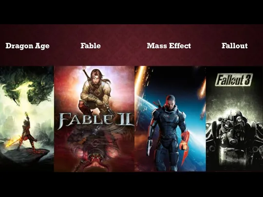 Dragon Age Fable Mass Effect Fallout