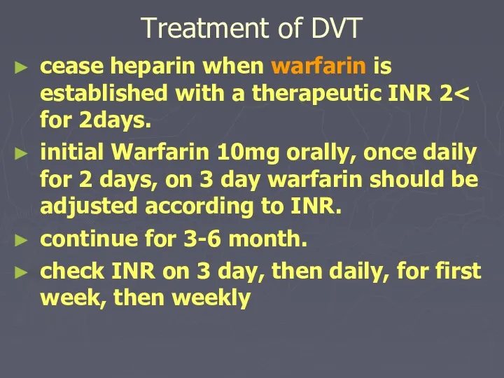 cease heparin when warfarin is established with a therapeutic INR