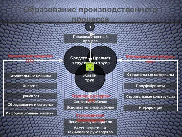 Образование производственного процесса Руководители производства Трудовые ресурсы (ТР)