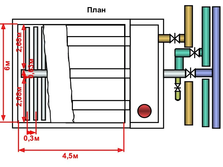 План 4,5м 0,3м 6м 0,63м 2,68м 2,68м