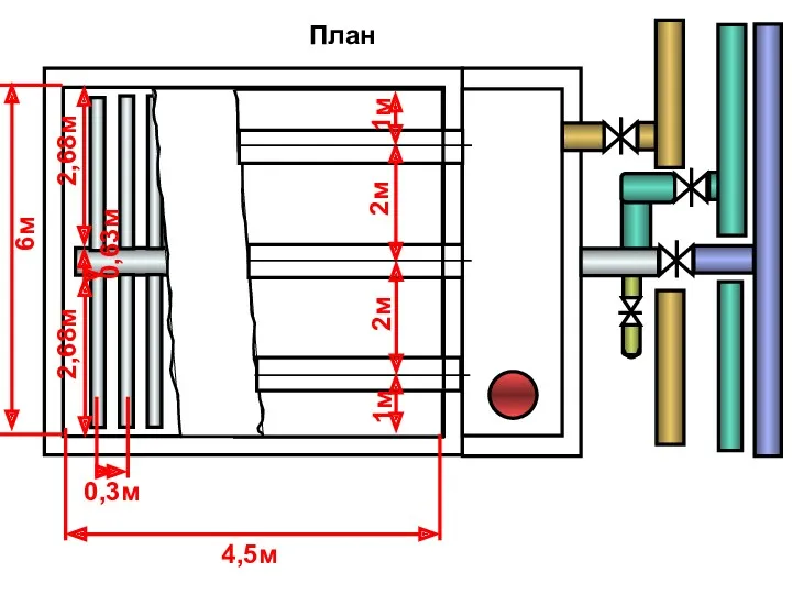 План 4,5м 0,3м 6м 0,63м 2,68м 2,68м 2м 2м 1м 1м