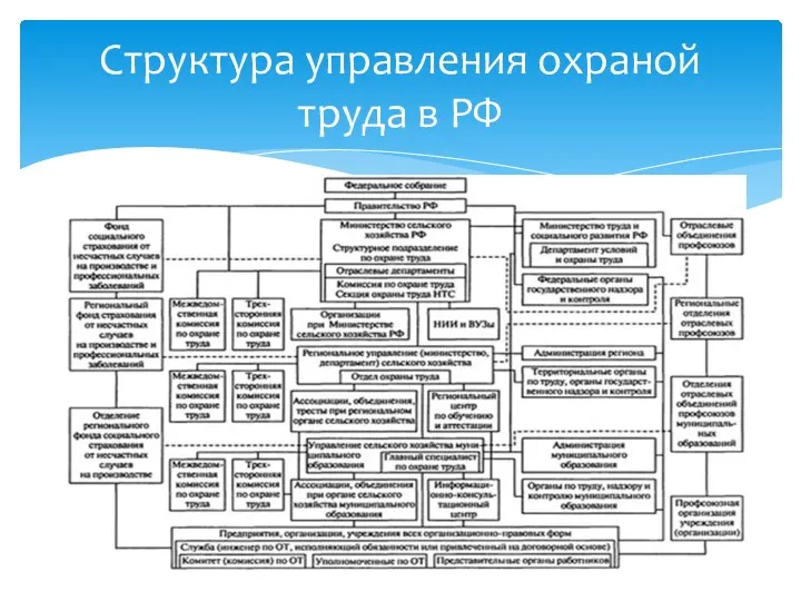 Структура управления охраной труда в РФ