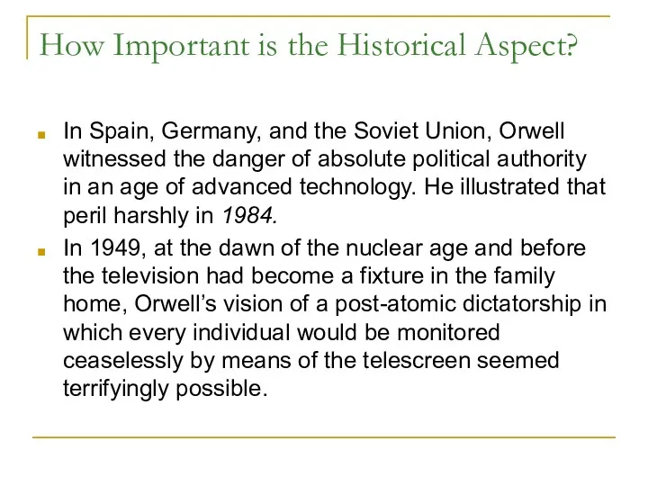How Important is the Historical Aspect? In Spain, Germany, and
