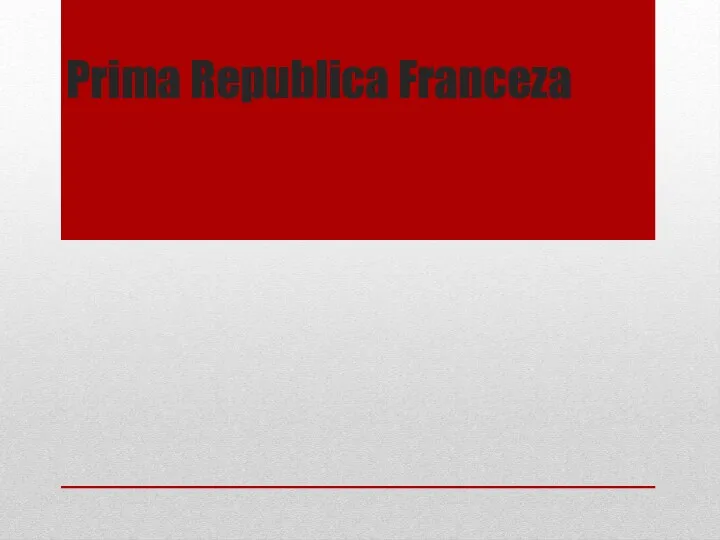 Prima Republica Franceza