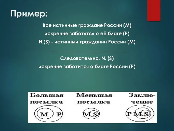 Пример: Все истинные граждане России (М) искренне заботятся о её