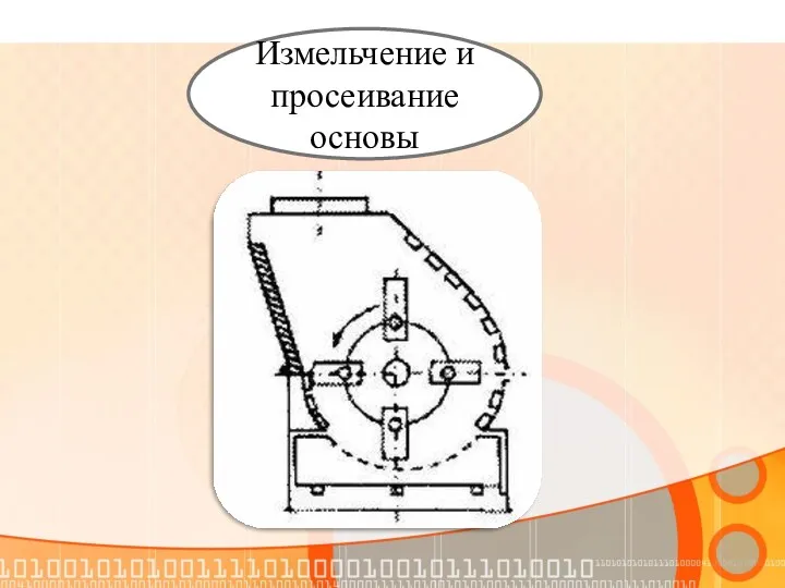 Измельчение и просеивание основы