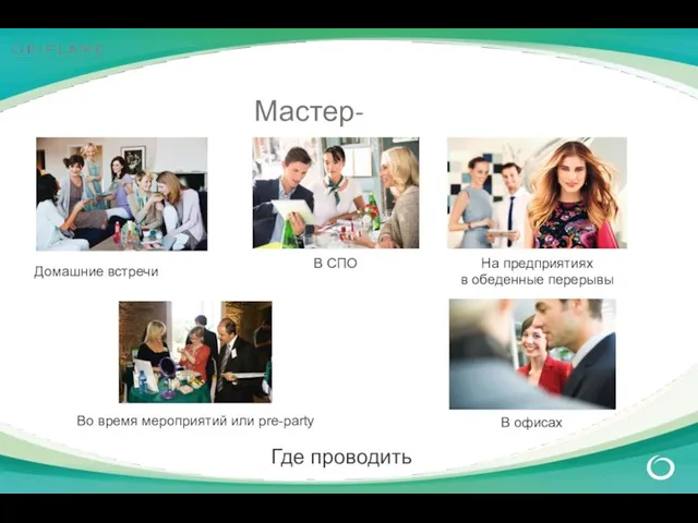 Мастер-классы Где проводить На предприятиях в обеденные перерывы Домашние встречи