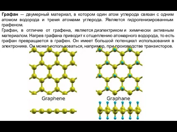 Графан — двумерный материал, в котором один атом углерода связан