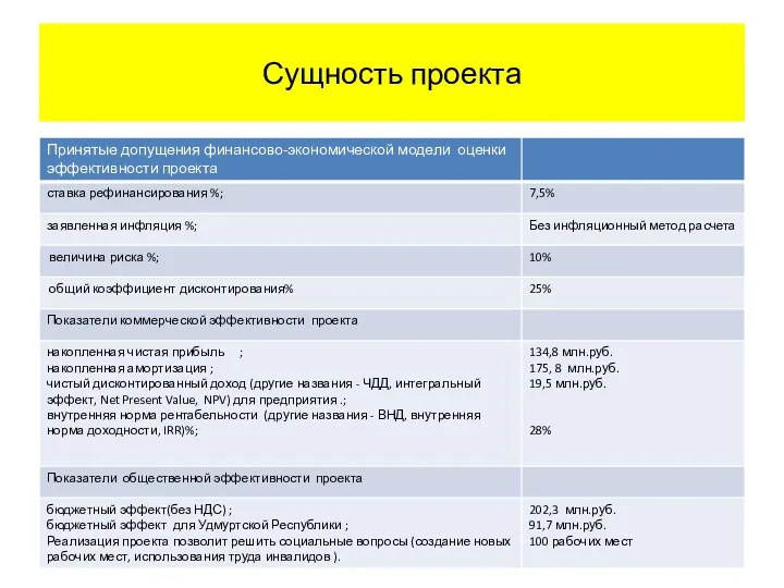 Сущность проекта