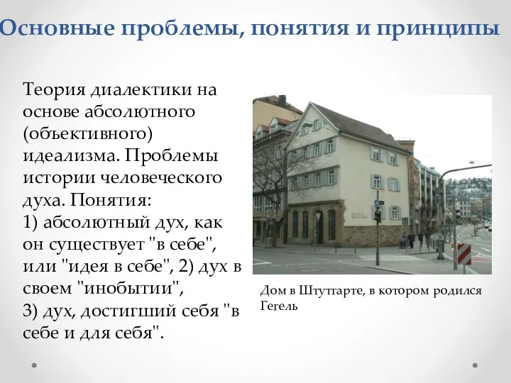 Теория диалектики на основе абсолютного (объективного) идеализма. Проблемы истории человеческого