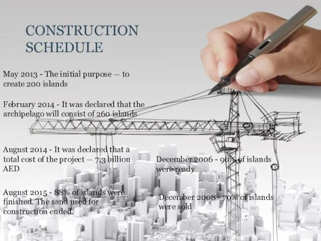 CONSTRUCTION SCHEDULE May 2013 - The initial purpose — to