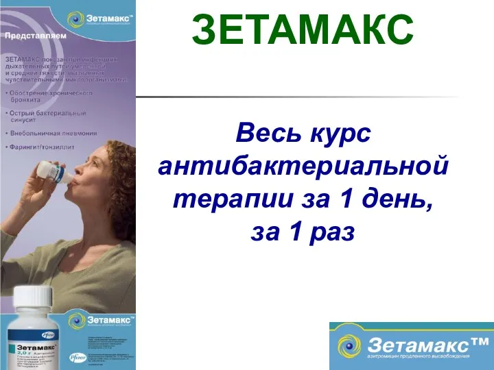 ЗЕТАМАКС Весь курс антибактериальной терапии за 1 день, за 1 раз