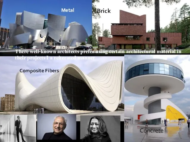 Metal Brick Composite Fibers Concrete There well-known architects prefer using