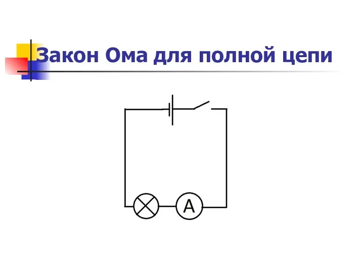 Закон Ома для полной цепи