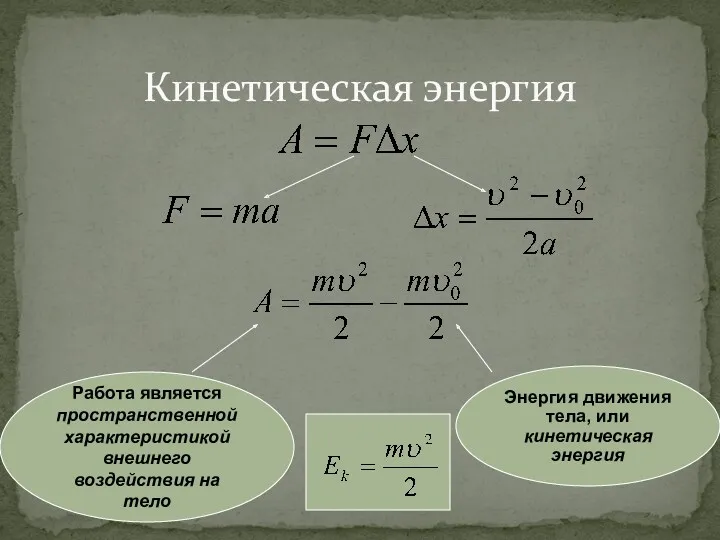 Кинетическая энергия