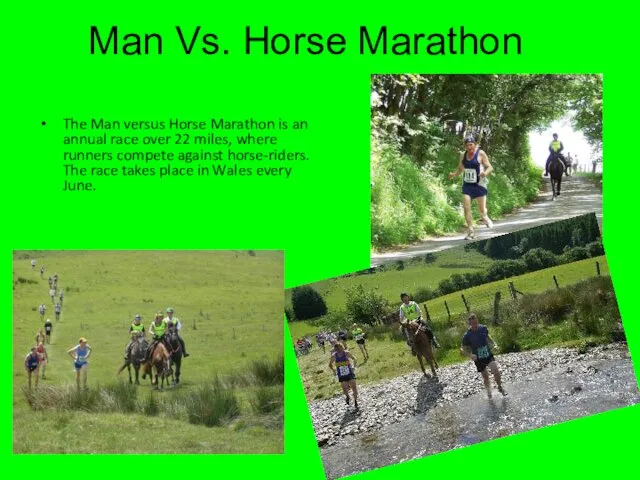 Man Vs. Horse Marathon The Man versus Horse Marathon is